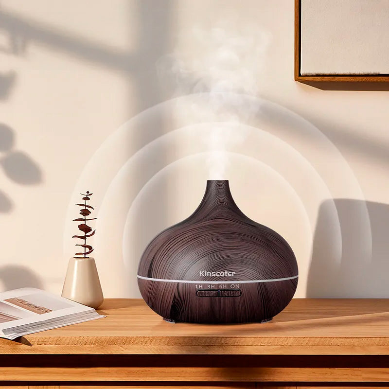 Humidificador e Difusor de Aromas LEDs Coloridos e Controle Remoto